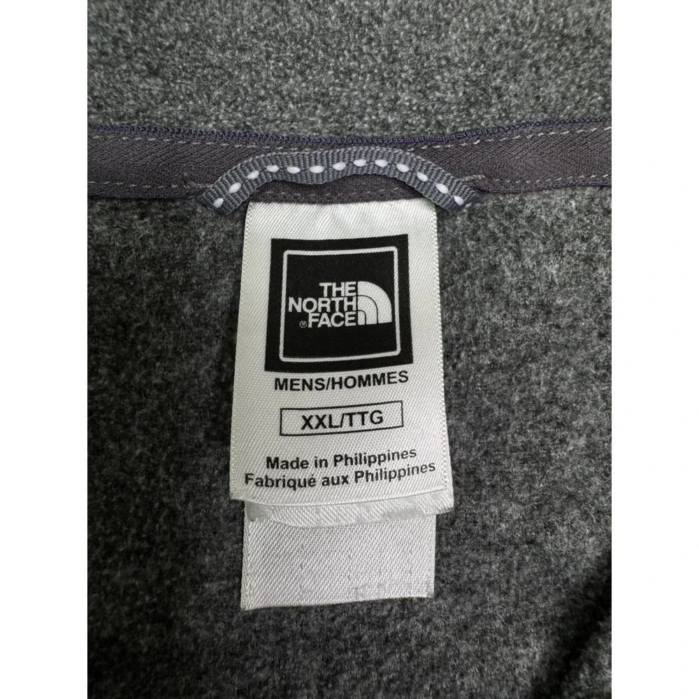 The North Face TKA 100 Glacier 1/4 Zip Fleece Gray Pullover Mens Size XXL